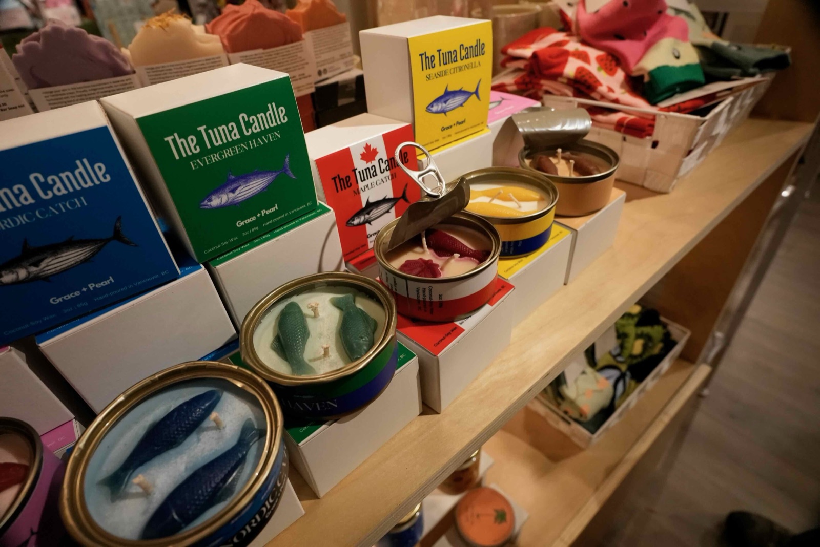 ツナ缶の形をしたバンクーバー製のキャンドル「The Tuna Candle」