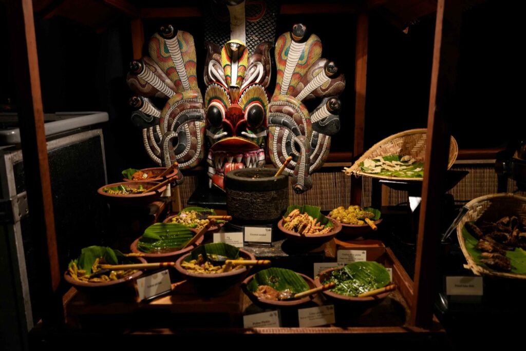 夕食ビュッフェのスリランカ料理